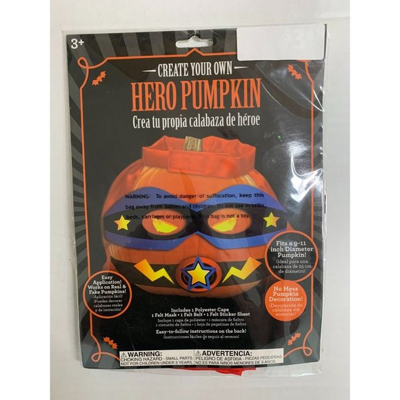 New Create Your Own Hero Pumpkin Fit 9 11 in Diam Pumpkins - Picture 1 of 2